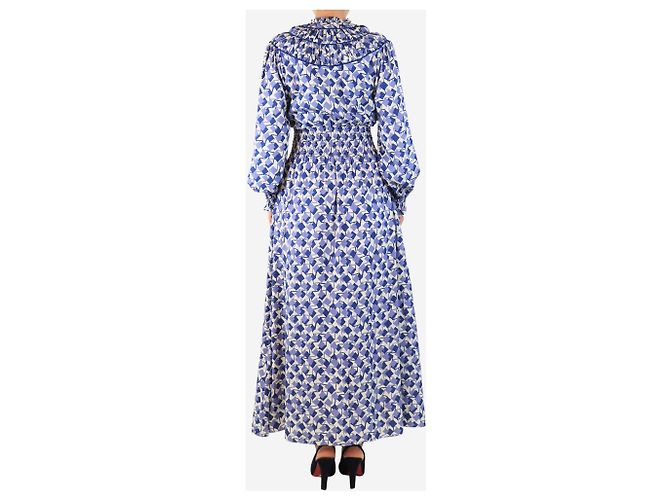 Autre Marque Blaue Zaira Bahaus Maxikleid - Größe S - Ansicht 2