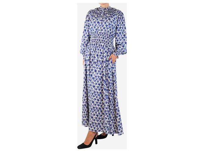 Autre Marque Blaue Zaira Bahaus Maxikleid - Größe S - Ansicht 3