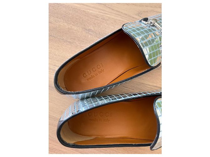 Mocassini Gucci Jordan Argento Pelle 41 - vista 9