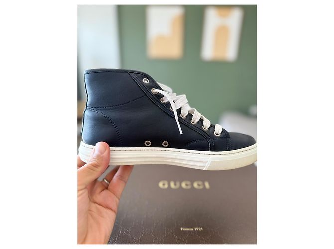Gucci Sneakers alte miro'soft blu Nero Argento Blu navy - vista 11