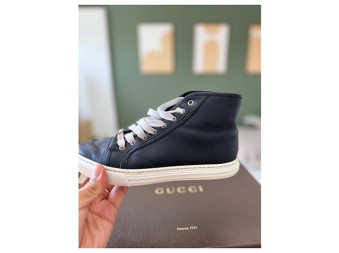 Gucci Sneakers alte miro'soft blu Nero Argento Blu navy - vista 12