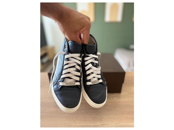 Gucci Sneakers alte miro'soft blu Nero Argento Blu navy - vista 13