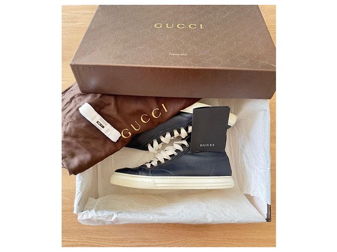 Gucci Sneakers alte miro'soft blu Nero Argento Blu navy - vista 16