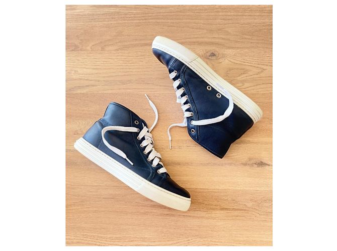 Gucci Sneakers alte miro'soft blu Nero Argento Blu navy - vista 2