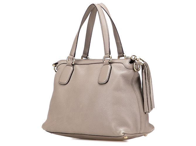 Borsa da lavoro in pelle marrone Gucci Soho Small Taupe - vista 2