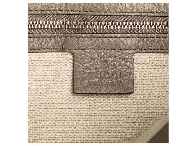 Borsa da lavoro in pelle marrone Gucci Soho Small Taupe - vista 5