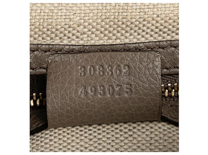 Borsa da lavoro in pelle marrone Gucci Soho Small Taupe - vista 6