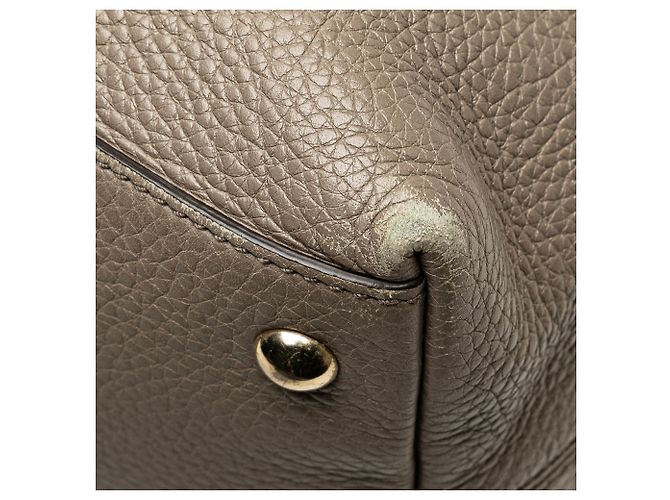 Borsa da lavoro in pelle marrone Gucci Soho Small Taupe - vista 8