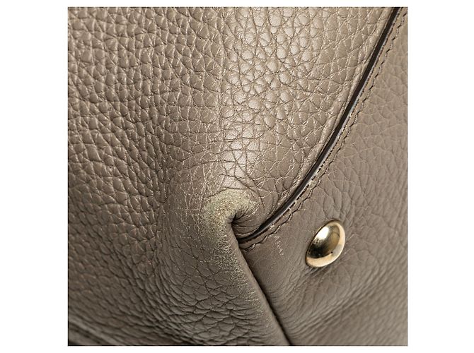 Borsa da lavoro in pelle marrone Gucci Soho Small Taupe - vista 9