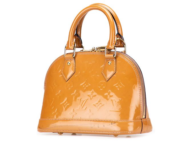 Louis Vuitton Marrone Monogramma Vernis Alma BB Cammello - vista 2
