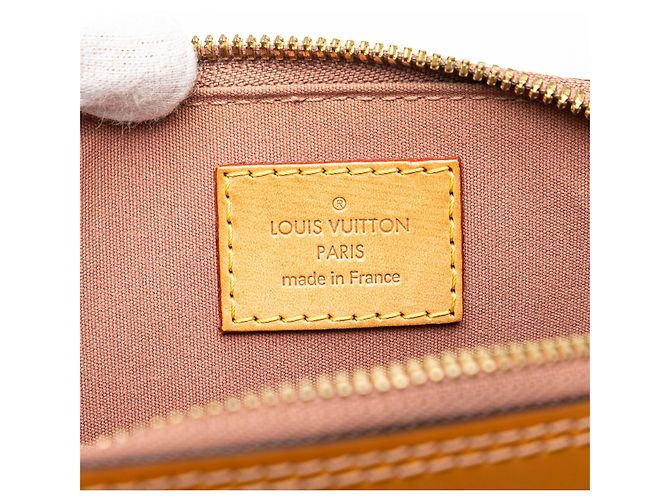 Louis Vuitton Marrone Monogramma Vernis Alma BB Cammello - vista 5