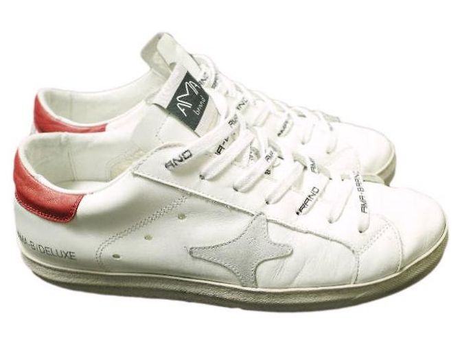 Autre Marque AMA BRAND 2726 SNEAKER Ledersneaker Weiß Rot - Ansicht 3