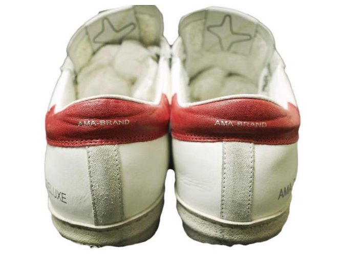 Autre Marque AMA BRAND 2726 SNEAKER Ledersneaker Weiß Rot - Ansicht 4