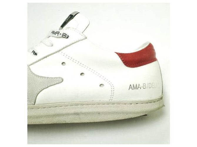 Autre Marque AMA BRAND 2726 SNEAKER Ledersneaker Weiß Rot - Ansicht 9