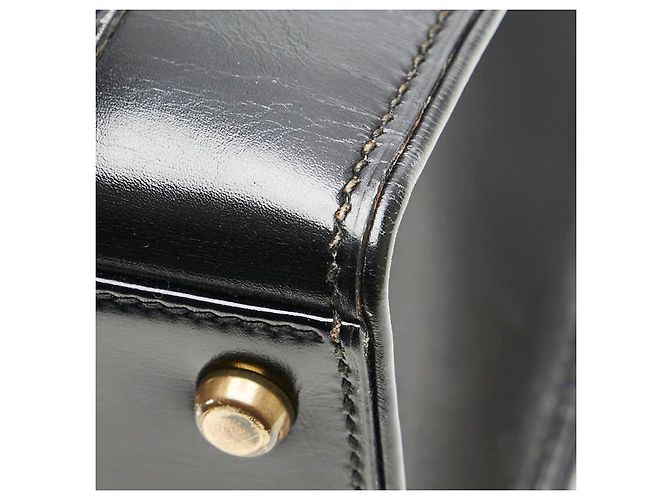 Hermès Borsa a mano Hermes Drag 30 in pelle box Nero - vista 10