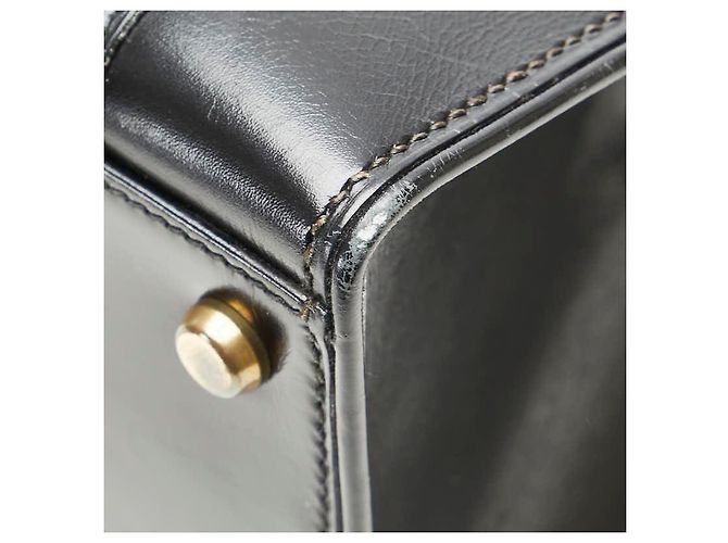 Hermès Borsa a mano Hermes Drag 30 in pelle box Nero - vista 8