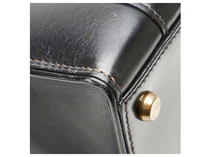 Hermès Borsa a mano Hermes Drag 30 in pelle box Nero - vista 9