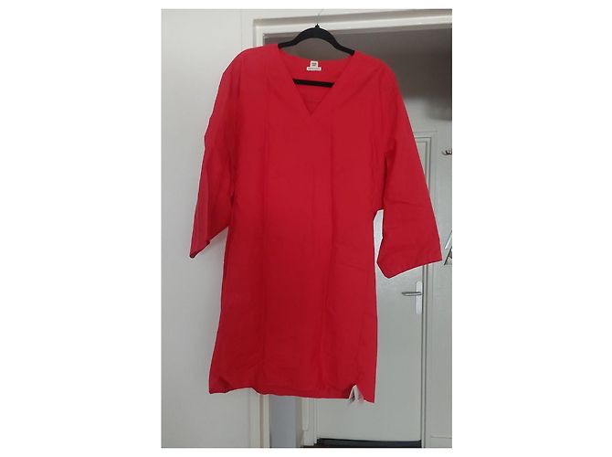 Vestido Hermès de algodón rojo Roja - vista 13