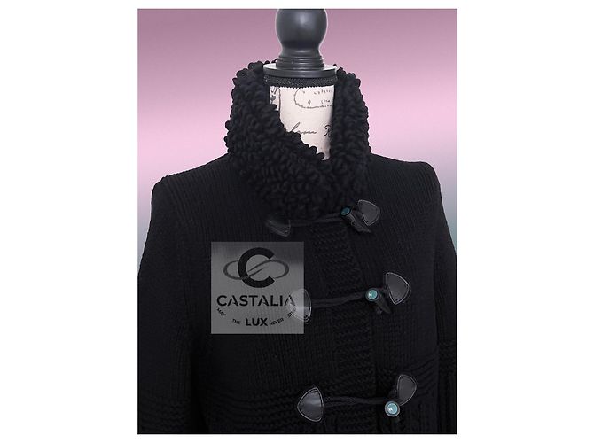 Chanel Stille Luxusjacke aus schwarzer Kaschmir 40 FR - Ansicht 5