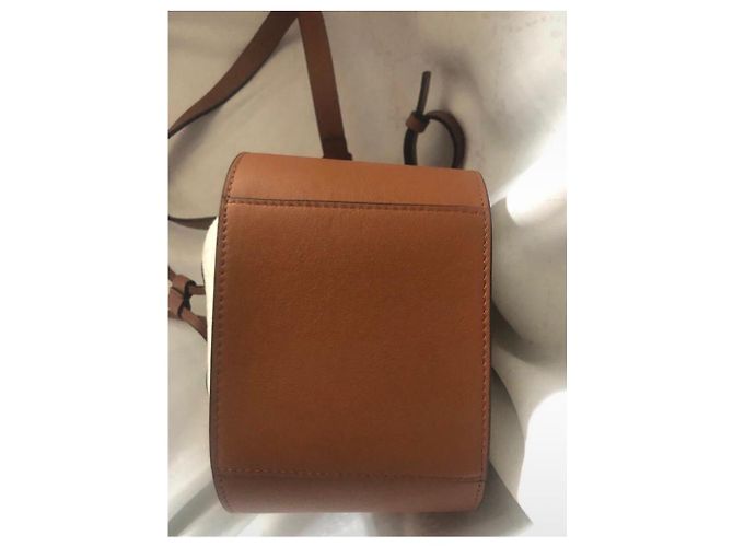Borsa Loewe Mini Hammock Beige in Pelle e Tela - vista 5