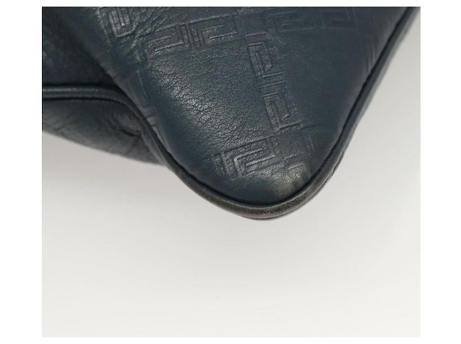 VERSACE Schultertasche aus Leder Blau Auth bs26901 - Ansicht 15