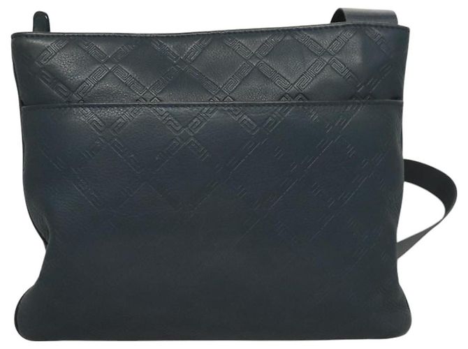 VERSACE Schultertasche aus Leder Blau Auth bs26901 - Ansicht 2