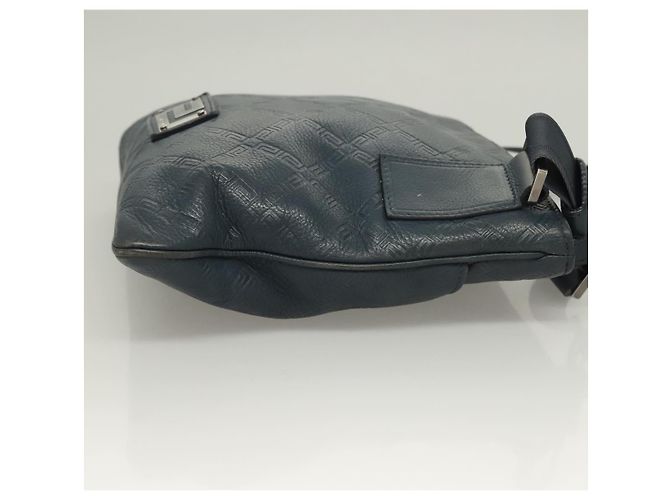 VERSACE Schultertasche aus Leder Blau Auth bs26901 - Ansicht 3