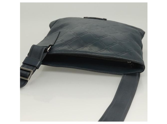 VERSACE Schultertasche aus Leder Blau Auth bs26901 - Ansicht 6