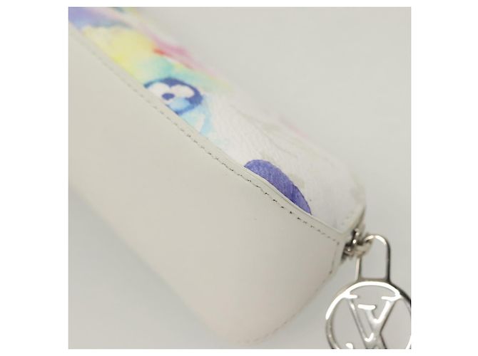 LOUIS VUITTON Astuccio per Penna Elizabeth Monogramma Acquerello GI0591 Auth 127326 Bianco - vista 16