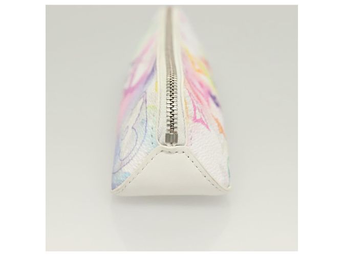 LOUIS VUITTON Astuccio per Penna Elizabeth Monogramma Acquerello GI0591 Auth 127326 Bianco - vista 3