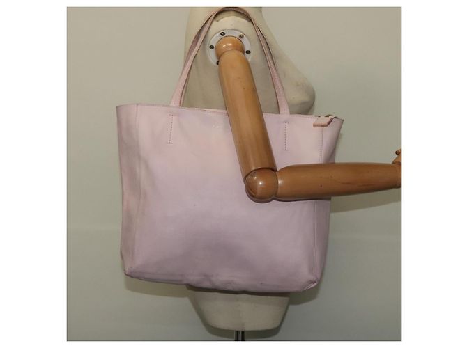 Céline Borsa tote in pelle Celine Horizontalkava rosa oro Auth hk2816 D'oro - vista 22