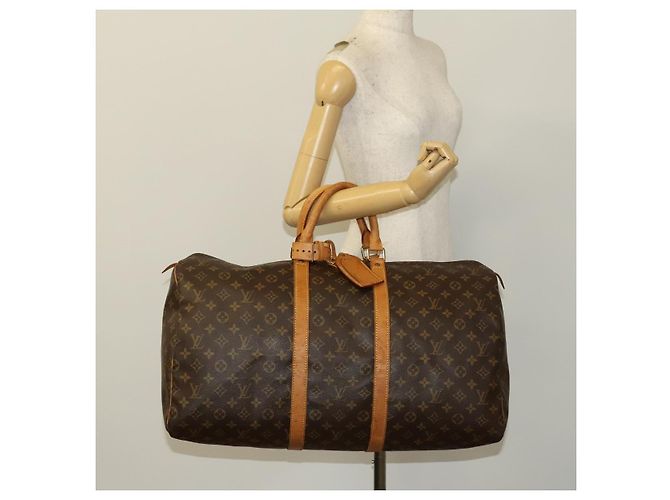 LOUIS VUITTON Monogram Keepall 55 Borsa Boston M41424 LV Auth am8624 Monogramma - vista 22