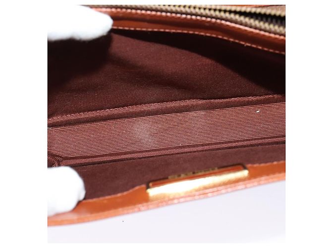 Borsa a mano VALENTINO in pelle 2 vie marrone oro Auth BA2171 D'oro - vista 12