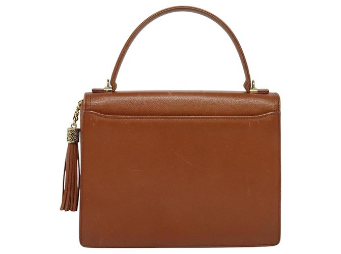 Borsa a mano VALENTINO in pelle 2 vie marrone oro Auth BA2171 D'oro - vista 2
