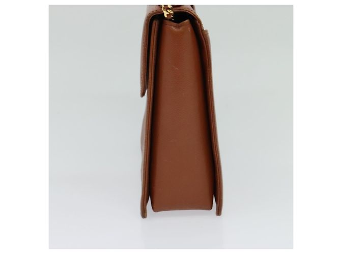 Borsa a mano VALENTINO in pelle 2 vie marrone oro Auth BA2171 D'oro - vista 4