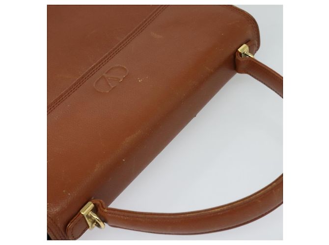 Borsa a mano VALENTINO in pelle 2 vie marrone oro Auth BA2171 D'oro - vista 6
