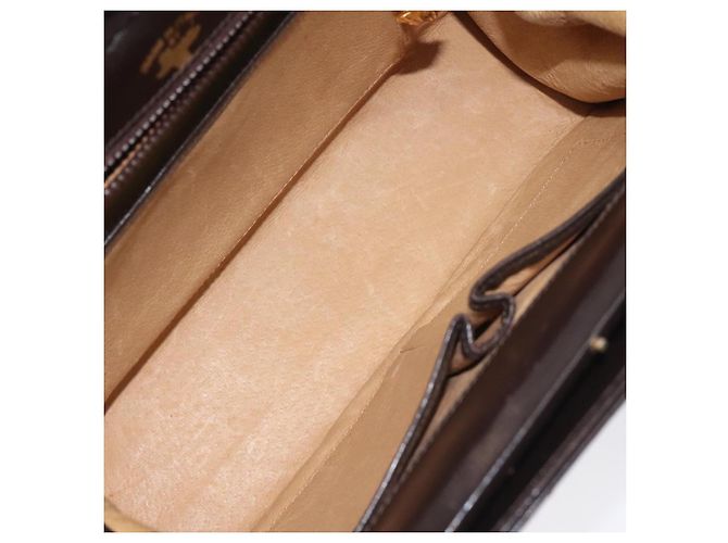 Borsa a mano GUCCI in pelle marrone dorato Auth ep9221 D'oro - vista 11