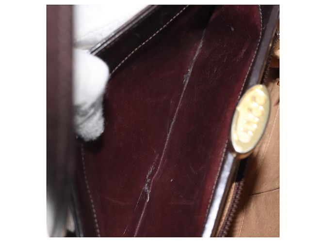 Borsa a mano GUCCI in pelle marrone dorato Auth ep9221 D'oro - vista 12