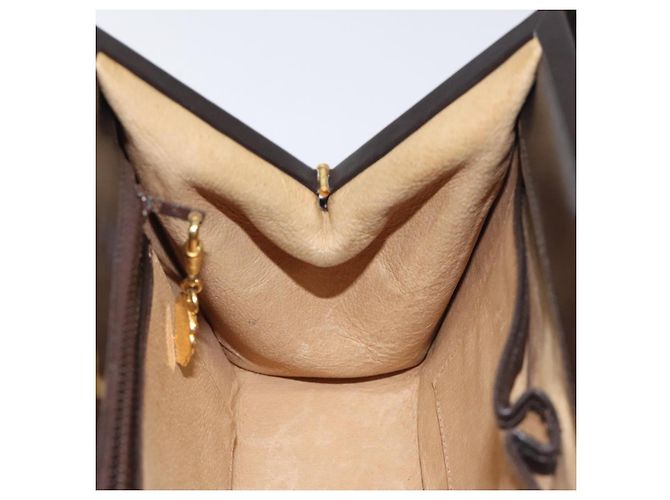 Borsa a mano GUCCI in pelle marrone dorato Auth ep9221 D'oro - vista 18