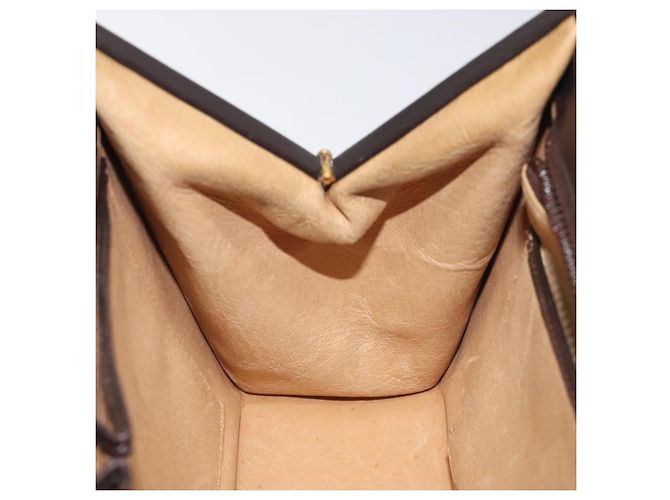 Borsa a mano GUCCI in pelle marrone dorato Auth ep9221 D'oro - vista 19
