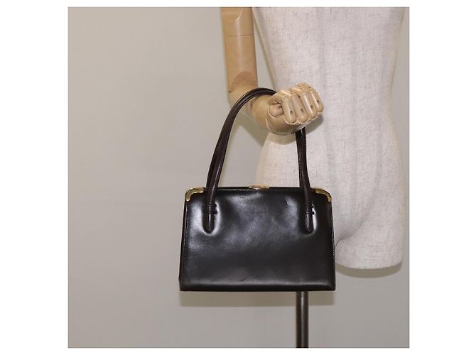Borsa a mano GUCCI in pelle marrone dorato Auth ep9221 D'oro - vista 23
