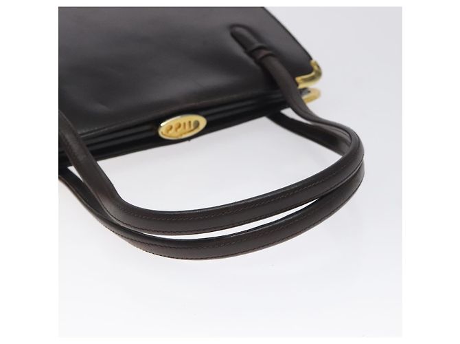 Borsa a mano GUCCI in pelle marrone dorato Auth ep9221 D'oro - vista 7