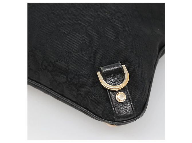 Borsa a Spalla Abbey GG Canvas Gucci Nero Oro 131326 Auth bs26839 D'oro - vista 15