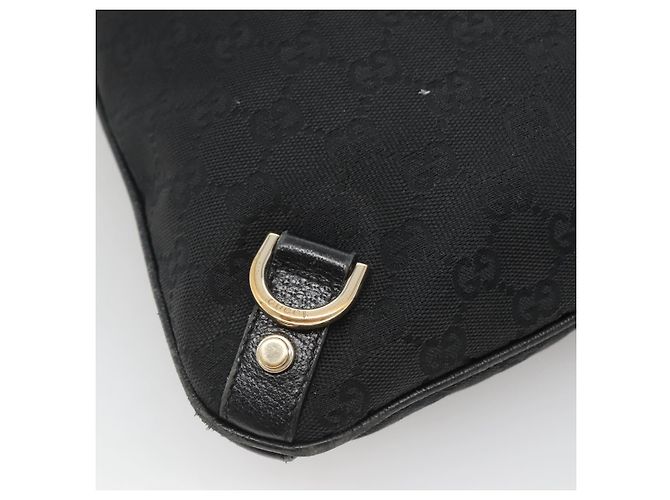 Borsa a Spalla Abbey GG Canvas Gucci Nero Oro 131326 Auth bs26839 D'oro - vista 16