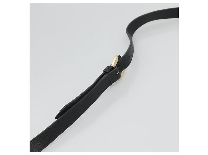 Borsa a Spalla Abbey GG Canvas Gucci Nero Oro 131326 Auth bs26839 D'oro - vista 8