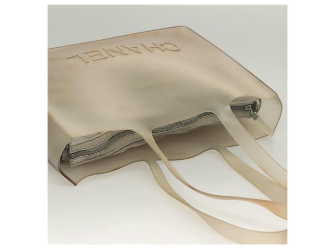 CHANEL Borsa Tote in Gomma Grigia CC Auth hk2818 Marrone - vista 6