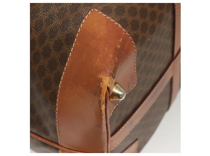 Céline Borsa Boston in tela Macadam CELINE in pelle PVC marrone oro Auth 121130 D'oro - vista 15