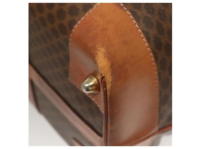 Céline Borsa Boston in tela Macadam CELINE in pelle PVC marrone oro Auth 121130 D'oro - vista 16