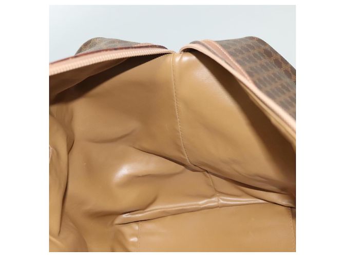 Céline Borsa Boston in tela Macadam CELINE in pelle PVC marrone oro Auth 121130 D'oro - vista 18