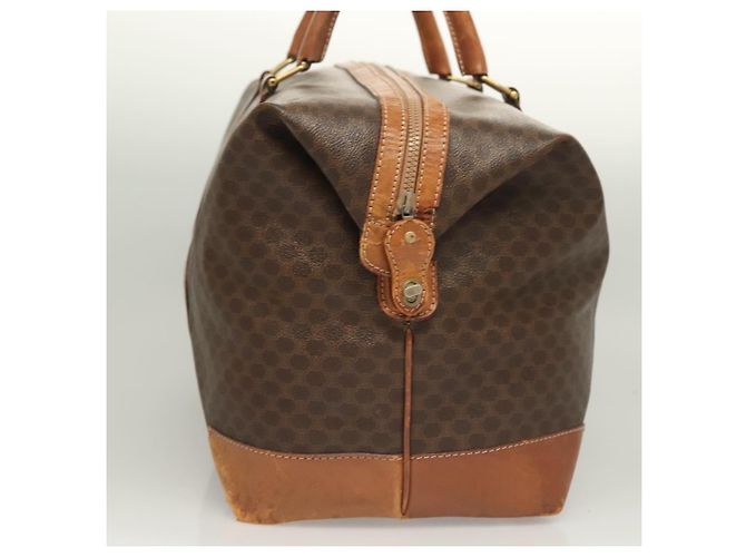 Céline Borsa Boston in tela Macadam CELINE in pelle PVC marrone oro Auth 121130 D'oro - vista 4